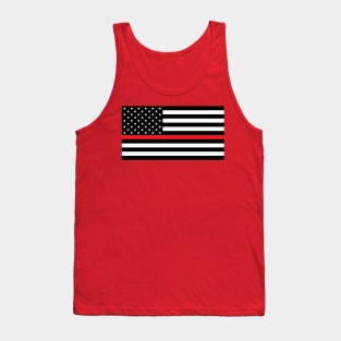 US Flag "Fire Fighter" B&W Tank Top